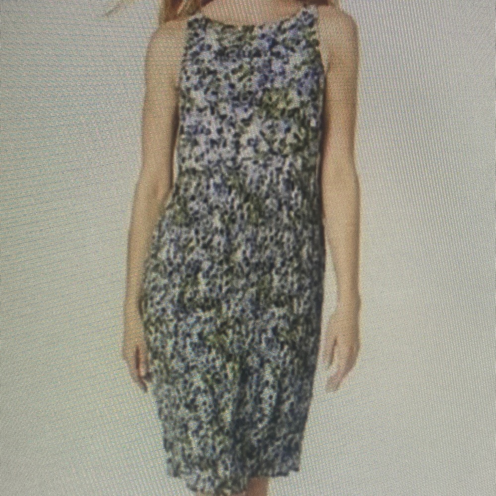 J Jill Sleeveless Pleaded Flower Dress Women's Size XL